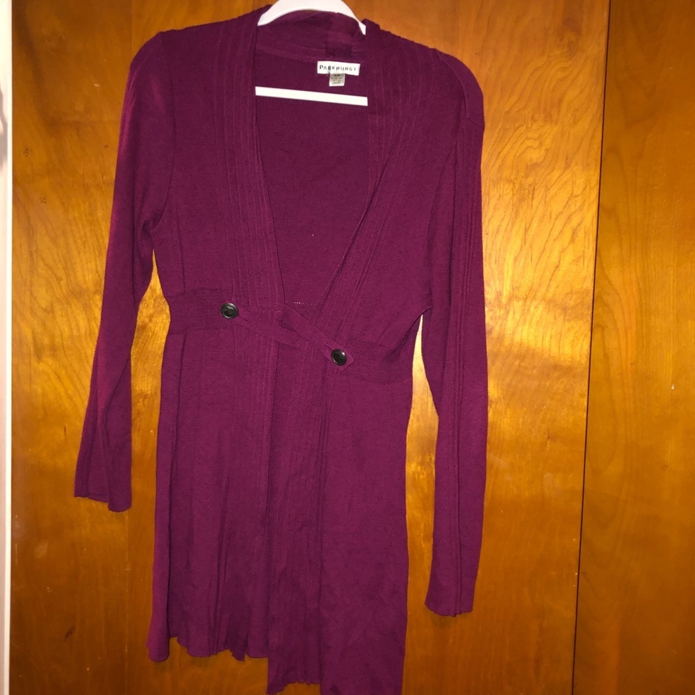 Parkhurst knit long cardigan sweater jacket M